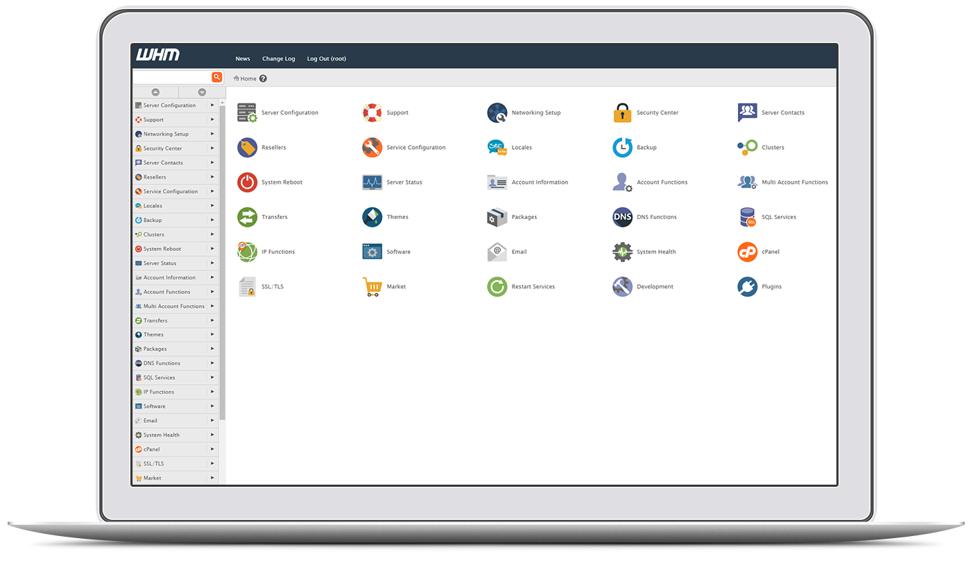 WHM WebHost Manager Dashboard